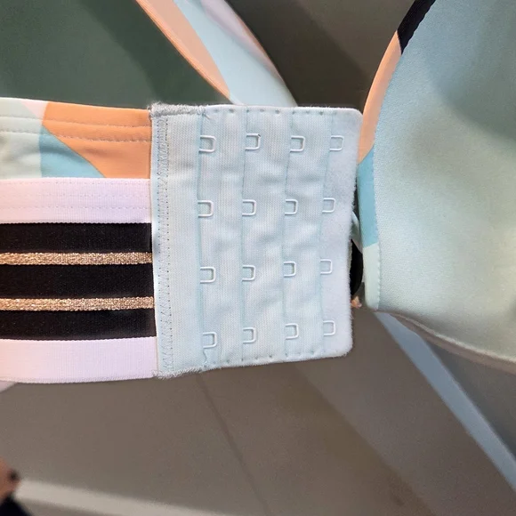 Addition Elle Multicolor Geometric Bikini Top - Picture 3 of 4